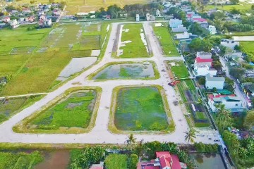 2023 年 10 月の建設進捗状況の最新情報 – Thanh Hoa市 Quang Dongコミューンの住宅地の技術インフラストラクチャープロジェクト